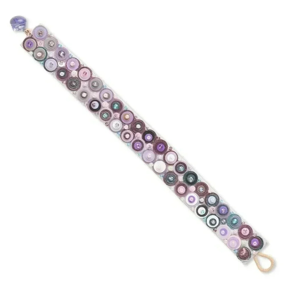 Handcrafted Muted Colors Czech Glass Beads Sequins Bracelet